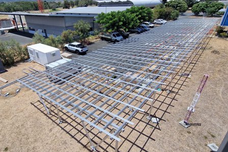 Giá đỡ nhà để xe năng lượng mặt trời Sunforson có móng cọc vít