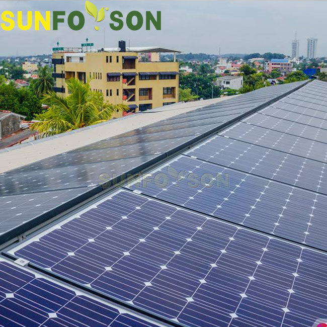  250kw Dự án lắp đặt năng lượng mặt trời mái kim loại hình thang hoàn thiện ở Mexico