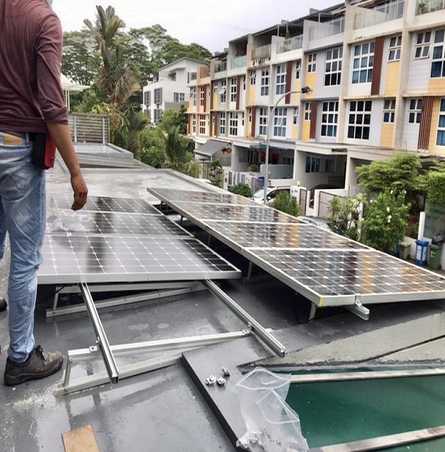 dự án lắp đặt mái bằng năng lượng mặt trời singapore đã hoàn thành lắp đặt